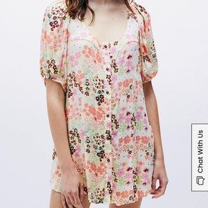 Free People Callie Printed Dress Small